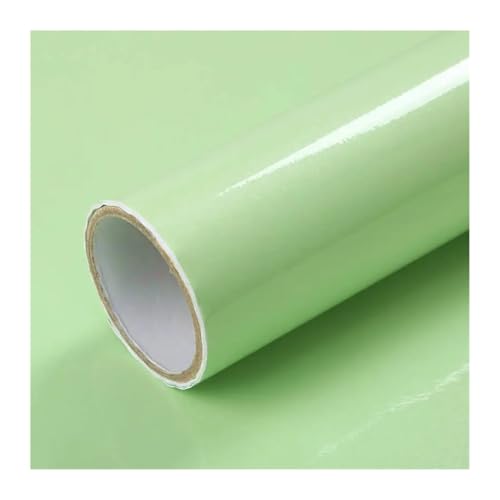 WDSBZNB Klebefolie Küche Ölbeständige Tapete Schrank Desktop Kleiderschrank Renovierung Wand Glänzend Selbstklebend Möbel Dekor Glänzende Kontaktfolien(Light Green,60cm x 2m) von WDSBZNB