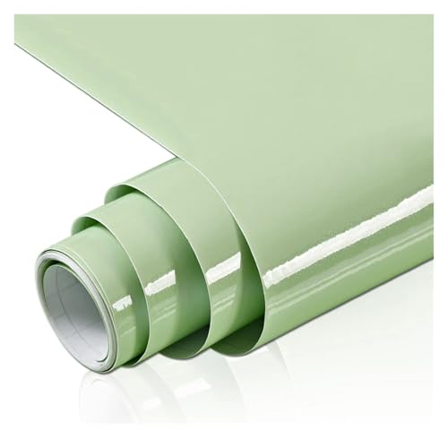 WDSBZNB Klebefolie Küche wasserdichte ölbeständige Wandaufkleber Selbstklebende Marmorschränke Arbeitsplattentapete Badezimmer Desktop Renovierungsfolien(Shiny Light Green,5mx60cm) von WDSBZNB
