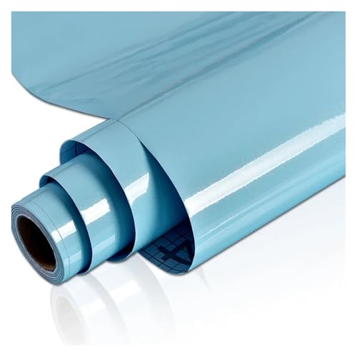 WDSBZNB Klebefolie Küche wasserdichte ölbeständige Wandaufkleber Selbstklebende Marmorschränke Arbeitsplattentapete Badezimmer Desktop Renovierungsfolien(Shiny Sky Blue,80cmx5m) von WDSBZNB