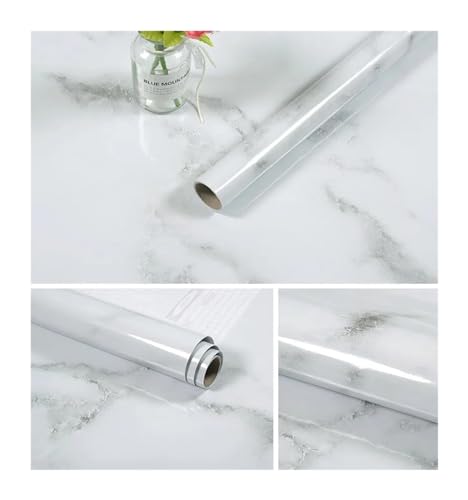 WDSBZNB Klebefolie Marmor Küche ölbeständige Folie Herd wasserdichte Selbstklebende Tapete Arbeitsplatte Schrank Renovierung Fliesenaufkleber(N03,1mX55cm) von WDSBZNB