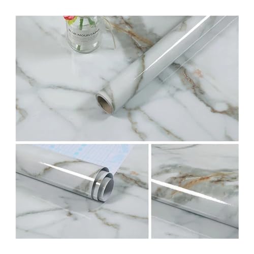 WDSBZNB Klebefolie Marmor Küche ölbeständige Folie Herd wasserdichte Selbstklebende Tapete Arbeitsplatte Schrank Renovierung Fliesenaufkleber(N04,1mX55cm) von WDSBZNB