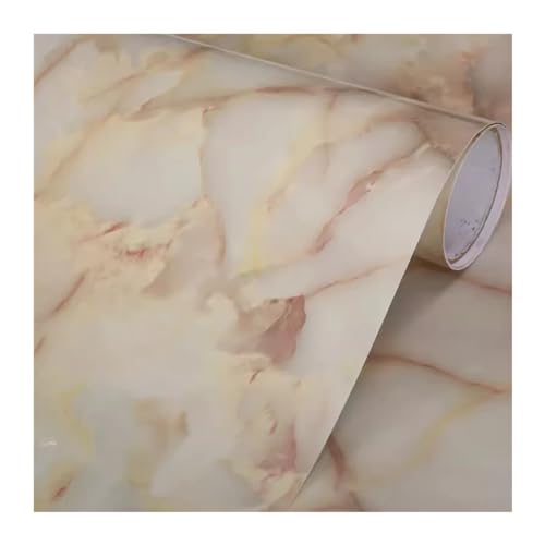 WDSBZNB Klebefolie PVC-Küchenölbeständiger Aufkleber, wasserdichte Hochtemperatur-Fliesentapete, Selbstklebende Schrankherd-renovierte Marmorfolie(5m x 40cm) von WDSBZNB