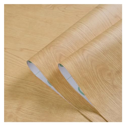 WDSBZNB Klebefolie Selbstklebende Tapetenaufkleber for Möbelrenovierung, Küche, wasserdicht und ölbeständig, Holzimitat-Folienaufkleber(Yellow Maple,30cmx3m) von WDSBZNB