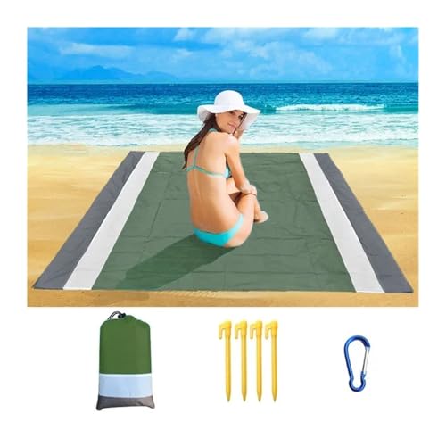 WDSBZNB Picknickdecke 2x2,1 m wasserdichte Strand Decke Klapp Matte Outdoor Matte Strand(Style 6,200cm x 140cm) von WDSBZNB