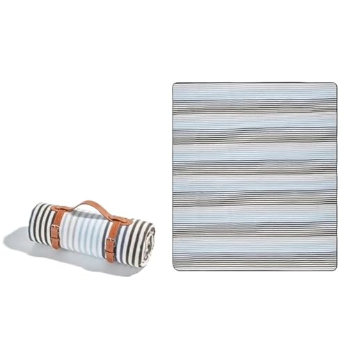 WDSBZNB Picknickdecke Outdoor Decke Matte Kinder Erwachsene Strand Decke for Meer Hinterhof Große Größe(Blue and White) von WDSBZNB