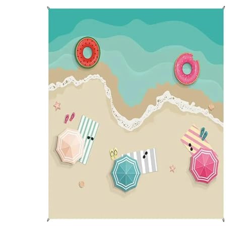 WDSBZNB Picknickdecke Picknick Matte Wasserdicht Sandproof Strand Matte Tragbare Decke Falten(Color-02) von WDSBZNB