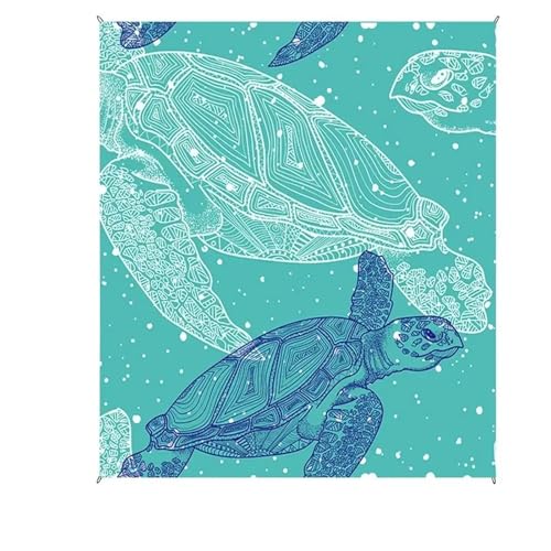 WDSBZNB Picknickdecke Picknick Matte Wasserdicht Sandproof Strand Matte Tragbare Decke Falten(Color-03) von WDSBZNB
