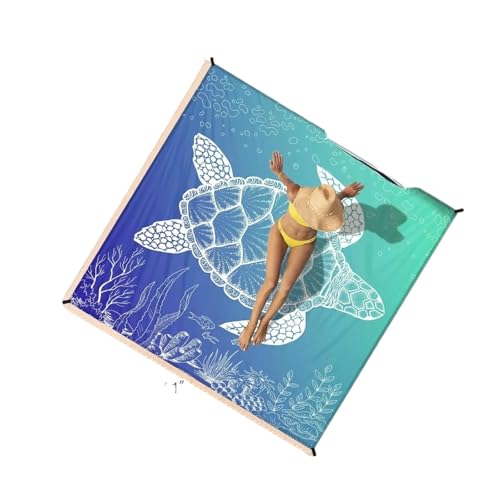 WDSBZNB Picknickdecke Picknick Matte Wasserdicht Sandproof Strand Matte Tragbare Decke Falten(Color-06) von WDSBZNB