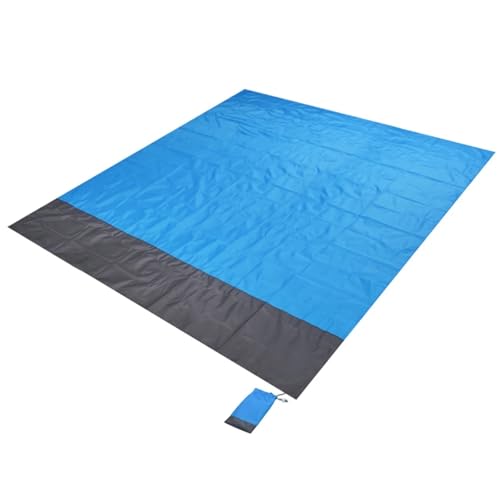 WDSBZNB Picknickdecke Strandmatte Outdoor Campingmatte Decke Faltbar Sandfrei Tragbar(Blue 2) von WDSBZNB