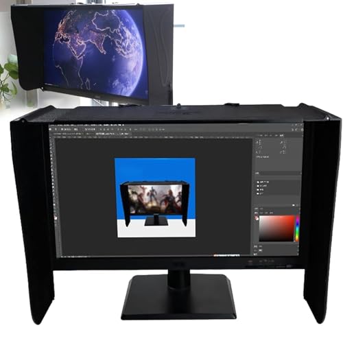Computer-Sonnenschutz, Lichtschutz Für Desktop-Computer, Faltbarer Blendschutz, Einstellbare Breite Von 38–62 Cm, Bietet Privatsphäre Und Schutz, Passt Für Praktisch Alle Laptops Von 17 Bis 27 Zoll von WDSOPK