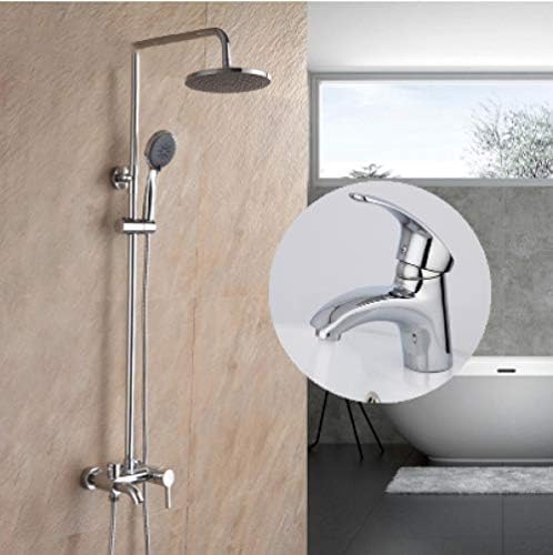 WDSOPK Badezimmer-Regendusche Chrom-Wasserhahn Deckmontierte Waschtischarmaturen Messing-Waschbeckenarmaturen Heiß- Und Kaltwassermischer WDSOPK Badezimmer-Regendusche Chrom-Wasserhahn Deckmontierte Waschtischarmaturen Messing-Waschbeckenarmaturen Heiß- Und Kaltwassermischer von WDSOPK