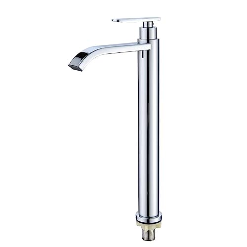 WDSOPK Kaltwasserhahn Für Aufsatzwaschbecken, Einloch-Wasserfall-Waschtischmischer, Komplett Aus Messing, Spule WDSOPK Kaltwasserhahn Für Aufsatzwaschbecken, Einloch-Wasserfall-Waschtischmischer, Komplett Aus Messing, Spule von WDSOPK