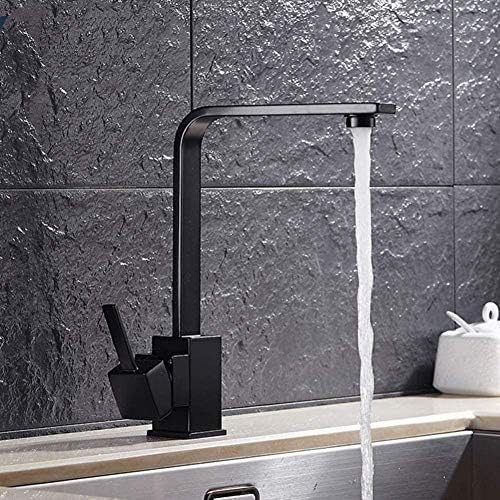 WDSOPK Küchenarmaturen Küchenarmatur 360 Grad Drehung Antike Messing Küchenarmatur Schwarz Warm- Und Kaltwasser Küchenarmatur Küchenspüle Wasserhahn von WDSOPK