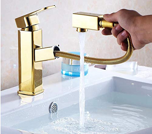 WDSOPK Küchenspüle Mischbatterie Wasserhahn Messing Material Chrom Heiß Und Kalt Einhebel Badezimmer Waschbecken Waschbecken Wasserhahn Mischbatterie Mit Herausziehbarem Duschkopf WDSOPK Küchenspüle Mischbatterie Wasserhahn Messing Material Chrom Heiß Und Kalt Einhebel Badezimmer Waschbecken Waschbecken Wasserhahn Mischbatterie Mit Herausziehbarem Duschkopf von WDSOPK