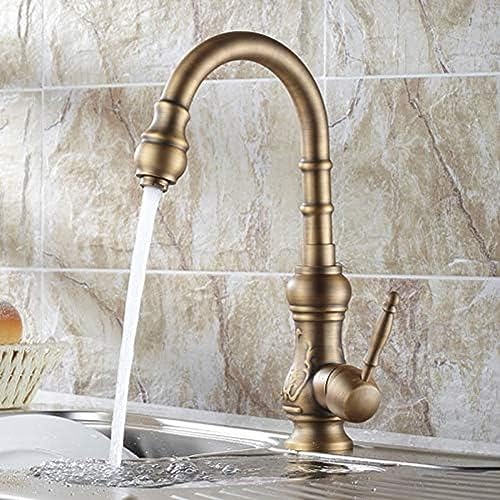 WDSOPK Wasserhähne Antike Bronze Antike Badezimmer Wasserhahn Antike Küche Messing Pool Wasserhahn von WDSOPK
