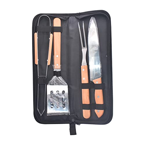 WDWDW 4 stücke BBQ Braten Grillen Werkzeug Spachtel Braten Schaufel Zange Set Edelstahl Grill Gabel Spieß Sets von WDWDW
