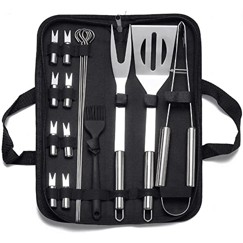 WDWDW Grillzubehör-Set, Werkzeugset, 16-teiliges Werkzeugset mit Tragetasche, Utensilien für Camping im Freien WDWDW Grillzubehör-Set, Werkzeugset, 16-teiliges Werkzeugset mit Tragetasche, Utensilien für Camping im Freien von WDWDW