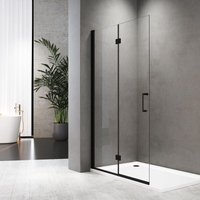 Schwarzer Walk in Dusche 90x195cm Walk in Duschwand Falttür Dusche Duschtrennwand 6mm ESG-Sicherheitsglas mit Nano Beschichtung Schwarzer Walk in Dusche 90x195cm Walk in Duschwand Falttür Dusche Duschtrennwand 6mm ESG-Sicherheitsglas mit Nano Beschichtung von WDWRITTI