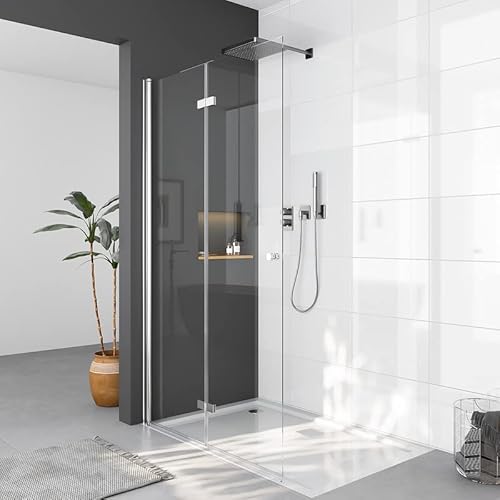 WDWRITTI Duschwand für Dusche 120x185 Duschabtrennung Walk In Dusche, Duschwand Faltbar mit Duschabtrennung Falttür aus Echtglas 6mm ESG Sicherheitsglas Klarglas Nano Beschichtung mit Runde Türgriffe WDWRITTI Duschwand für Dusche 120x185 Duschabtrennung Walk In Dusche, Duschwand Faltbar mit Duschabtrennung Falttür aus Echtglas 6mm ESG Sicherheitsglas Klarglas Nano Beschichtung mit Runde Türgriffe von WDWRITTI
