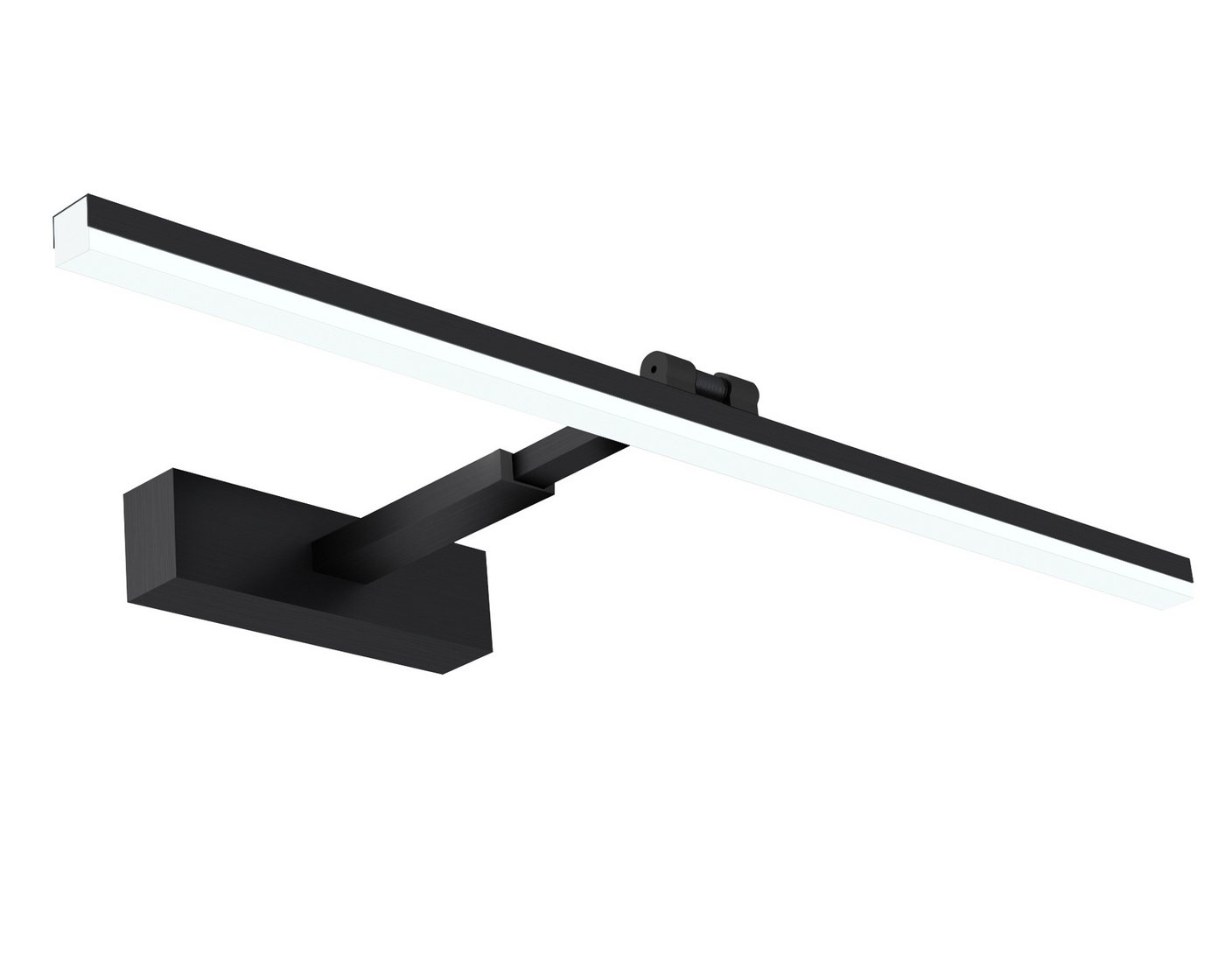 WDWRITTI LED Wandleuchte Wandlampe innen Schlafzimmer Wohnzimmer Spiegelleuchte Bad Schwarz, 180° Drehbar, Dehnbar, LED fest integriert, Kaltweiß-6500K, 60cm, energiesparender, ohne spiegel von WDWRITTI