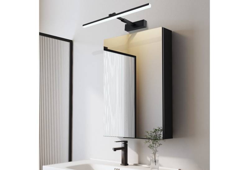 WDWRITTI Spiegelschrank mit licht badezimmer Aluschrank 50x70cm Spiegelleuchte 60cm von WDWRITTI