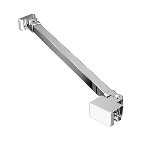 WDWRITTI Stabilisator Haltestange 50cm für Duschen Duschabtrennung Glaswand Walk in Dusche 360°drehbar Aluminium Duschkabine Glasdicke 5-8 mm mit Gelenk flexibel Chrom (1 stück) von WDWRITTI