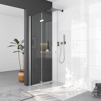 Walk in Duschwand 90x185cm Walk in Falttür Dusche Drehfalttür Duschtrennwand, 6mm ESG-Sicherheitsglas Walk in Duschwand 90x185cm Walk in Falttür Dusche Drehfalttür Duschtrennwand, 6mm ESG-Sicherheitsglas von WDWRITTI