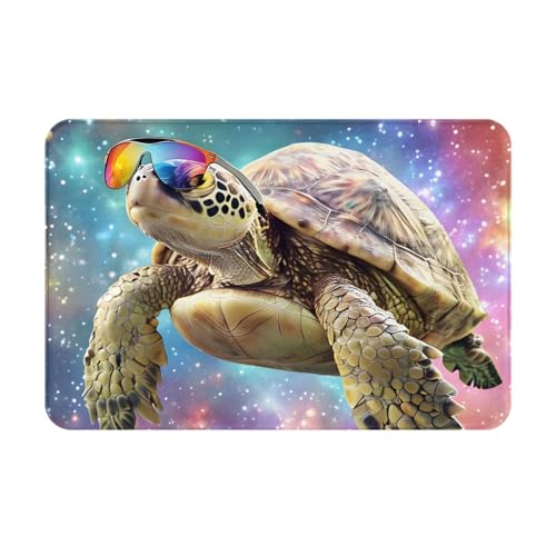 WDXQHY Colorful Sky Turtle Premium-Flanell-Fußmatte, rutschfest, 40,6 x 61 cm, saugfähig, rutschfest, für den Innen- und Außenbereich WDXQHY Colorful Sky Turtle Premium-Flanell-Fußmatte, rutschfest, 40,6 x 61 cm, saugfähig, rutschfest, für den Innen- und Außenbereich von WDXQHY