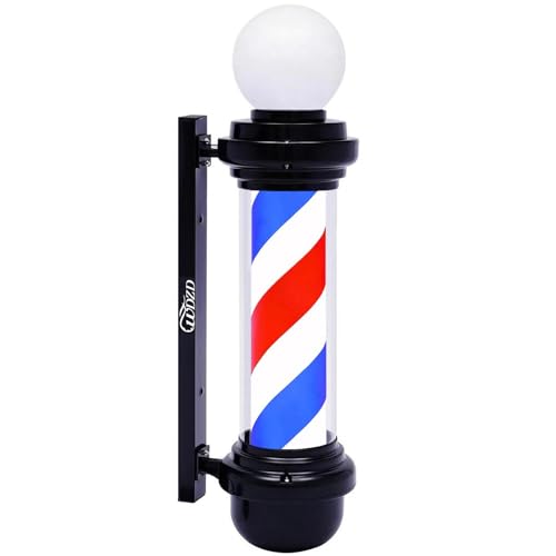 WDZD 68 cm Rot Weiß Blau Barber Pole von WDZD