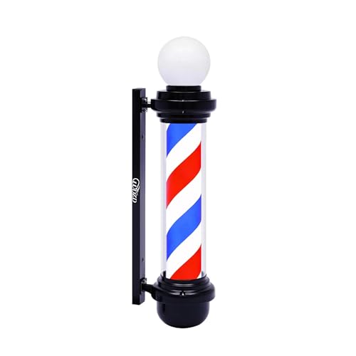 WDZD 80 cm Rot Weiß Blau Barber Pole von WDZD