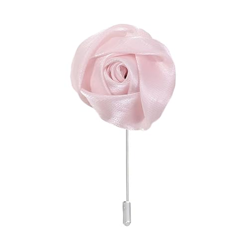 WDZDS 5 * 7CM 6/10PCS Rose knospen Silber Tuch Blume Anstecknadel Abzeichen Mit Silber Pin Blume Corsage Baumwolle Tuch Blume Anstecknadel Brosche von WDZDS