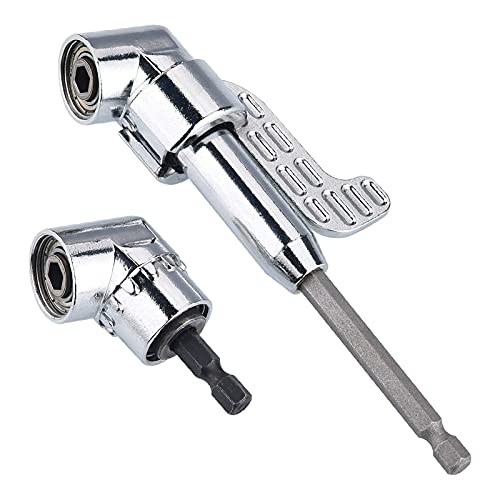 Winkelschrauber Vorsatz Adapter Multifunktions 105° Winkelbohrer 1/4 Zoll Rechtwinkliger Bohrer-adapter Lang/kurz Winkelschraubervorsatz 1/4-zoll Schnellwechsel Und Magnetischen Bit Halter, 2 Stücke von WDZYRM