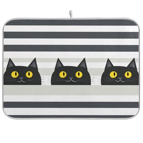 Abtropfmatte mit niedlichem Katzen-Motiv, saugfähig, Mikrofaser, Design: Pionierfrau, 45,7 x 61 cm Abtropfmatte mit niedlichem Katzen-Motiv, saugfähig, Mikrofaser, Design: Pionierfrau, 45,7 x 61 cm von WDdZzyy