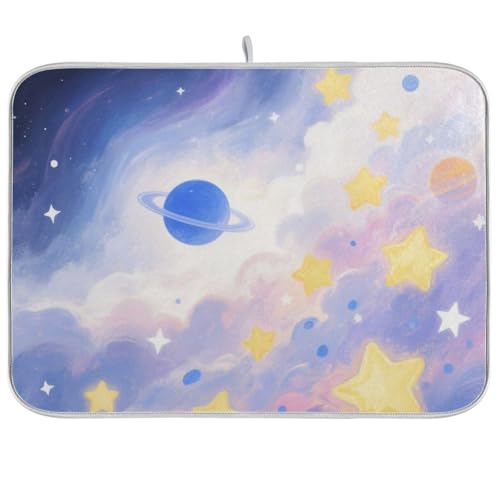 Blue Planet Abtropfmatte, saugfähig, Mikrofaser, trocken matt, für Gerichte, Speciieros para cocina modernos, 45,7 x 61 cm von WDdZzyy