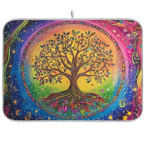 Die bunte Abtropfmatte von The Tree aus saugfähiger Mikrofaser, Abtropfmatte und Gestell für Para-Platos, 45,7 x 61 cm Die bunte Abtropfmatte von The Tree aus saugfähiger Mikrofaser, Abtropfmatte und Gestell für Para-Platos, 45,7 x 61 cm von WDdZzyy