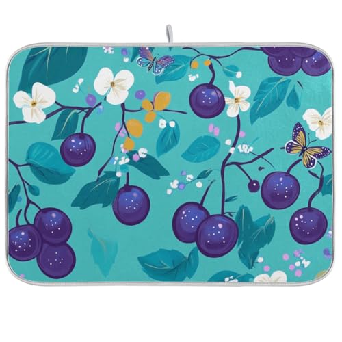 Fresh Damson Fruit Geschirrmatte, saugfähig, Mikrofaser, matt, 45,7 x 61 cm Fresh Damson Fruit Geschirrmatte, saugfähig, Mikrofaser, matt, 45,7 x 61 cm von WDdZzyy