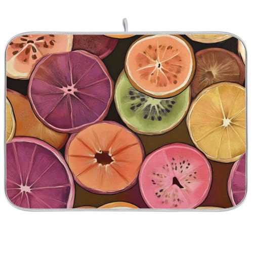 Funny Saskatoon Berry Fruit Rose Gold Dish Mat Absorbent Microfiber dish drainer mats dish drying mat pioneer woman 45.7 cm x 61.0 cm von WDdZzyy