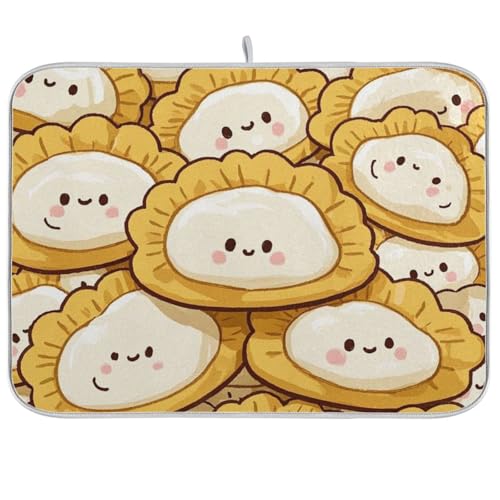 Geschirrmatte mit chinesischem Cartoon-Motiv, saugfähig, Mikrofaser, besonders für Cocina Modernos, 45,7 x 61 cm von WDdZzyy