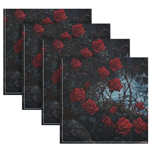 Gothic Vampir Castle Ostern Dinner Servietten Wiederverwendbare Servietten Umweltfreundlich Sommer Stoffservietten Home Cloth Cocktail Servietten Set mit 4 Servietten 50,8 x 50,8 cm Gothic Vampir Castle Ostern Dinner Servietten Wiederverwendbare Servietten Umweltfreundlich Sommer Stoffservietten Home Cloth Cocktail Servietten Set mit 4 Servietten 50,8 x 50,8 cm von WDdZzyy