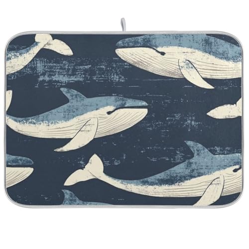 Rustikale Abtropfmatte aus Mikrofaser, saugfähig, für Küchentheke, Ecurridor de Platos Para Fregadero, 45,7 x 61 cm von WDdZzyy