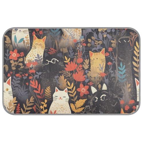 WDdZzyy Ästhetische Sommer-Katzendecken mit Hasen-Boho-Katze, selbstkühlend, 96,5 x 58,4 cm, Haustier-Kühlmatte für Haustiere im Innenbereich, bequeme Tapete Frio Para Perros M von WDdZzyy