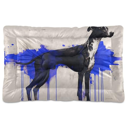 WDdZzyy Art Dog Hundebox-Unterlage, waschbar, weich, bequem, rutschfeste Unterseite, für große, mittelgroße und kleine Hunde, 91,4 x 61 cm, Blau WDdZzyy Art Dog Hundebox-Unterlage, waschbar, weich, bequem, rutschfeste Unterseite, für große, mittelgroße und kleine Hunde, 91,4 x 61 cm, Blau von WDdZzyy