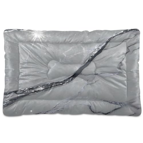 WDdZzyy Hunde- und Katzenbett, mit Glitzer-Marmorierung, waschbar, rutschfest, weich, bequem, für große, mittelgroße und kleine Hunde, 91,4 x 61 cm, Grau WDdZzyy Hunde- und Katzenbett, mit Glitzer-Marmorierung, waschbar, rutschfest, weich, bequem, für große, mittelgroße und kleine Hunde, 91,4 x 61 cm, Grau von WDdZzyy