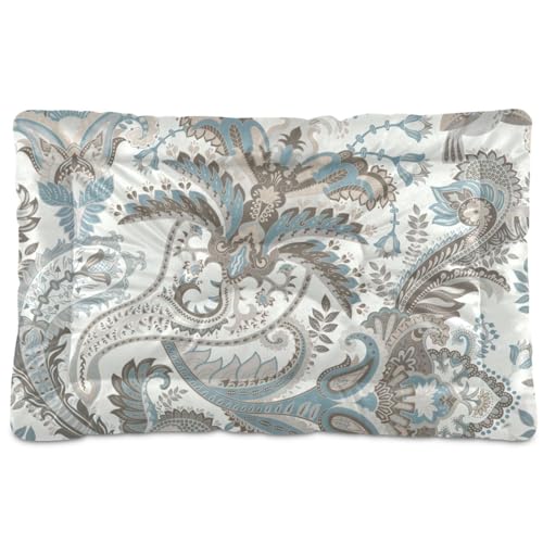 WDdZzyy Hundebett, Paisleymuster, waschbar, weich, bequem, rutschfeste Unterseite, für große, mittelgroße und kleine Hunde, 91,4 x 61 cm, Grau WDdZzyy Hundebett, Paisleymuster, waschbar, weich, bequem, rutschfeste Unterseite, für große, mittelgroße und kleine Hunde, 91,4 x 61 cm, Grau von WDdZzyy