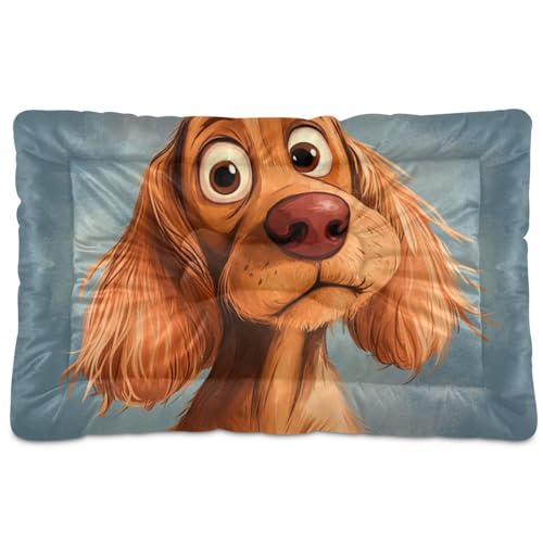 WDdZzyy Hundebett mit lustigem Cocker-Motiv, waschbar, weich, bequem, rutschfeste Unterseite, für mittelgroße und große Hunde, 91,4 x 61 cm WDdZzyy Hundebett mit lustigem Cocker-Motiv, waschbar, weich, bequem, rutschfeste Unterseite, für mittelgroße und große Hunde, 91,4 x 61 cm von WDdZzyy
