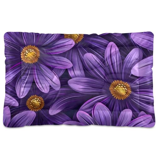 WDdZzyy Hundehütte mit violetten Blumen, waschbar, weich, rutschfest, für mittelgroße und große Hunde, 91,4 x 61 cm WDdZzyy Hundehütte mit violetten Blumen, waschbar, weich, rutschfest, für mittelgroße und große Hunde, 91,4 x 61 cm von WDdZzyy