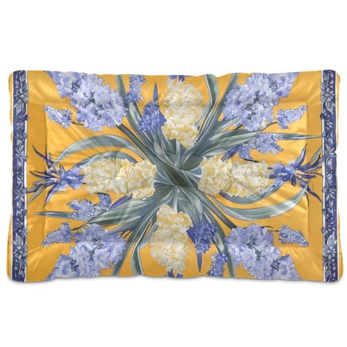 WDdZzyy Hundekäfigunterlage mit gelben Blumen, waschbar, weich, bequem, rutschfeste Unterseite, für mittelgroße und große Hunde, 91,4 x 61 cm WDdZzyy Hundekäfigunterlage mit gelben Blumen, waschbar, weich, bequem, rutschfeste Unterseite, für mittelgroße und große Hunde, 91,4 x 61 cm von WDdZzyy
