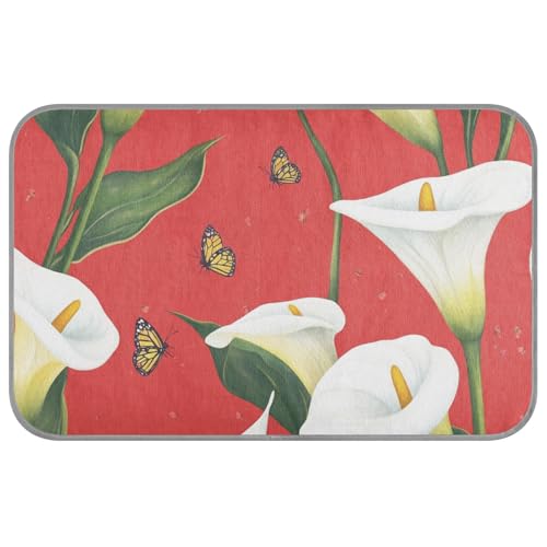 WDdZzyy Kühlmatte für Hunde, Motiv: Cartoon Calla Lilie, rote Blume, für den Sommer, selbstkühlend, 96,5 x 58,4 cm, Haustier-Kühlkissen für Kätzchen, Outdoor-Essentials, esterilla refrescante para WDdZzyy Kühlmatte für Hunde, Motiv: Cartoon Calla Lilie, rote Blume, für den Sommer, selbstkühlend, 96,5 x 58,4 cm, Haustier-Kühlkissen für Kätzchen, Outdoor-Essentials, esterilla refrescante para von WDdZzyy