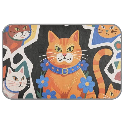 WDdZzyy Niedliche Blumen-Katzen-Sommerbetten für Indoor-Katzen, selbstkühlend, 96,5 x 58,4 cm, Haustier-Kühldecke für Haustiere im Innenbereich, strapazierfähig WDdZzyy Niedliche Blumen-Katzen-Sommerbetten für Indoor-Katzen, selbstkühlend, 96,5 x 58,4 cm, Haustier-Kühldecke für Haustiere im Innenbereich, strapazierfähig von WDdZzyy