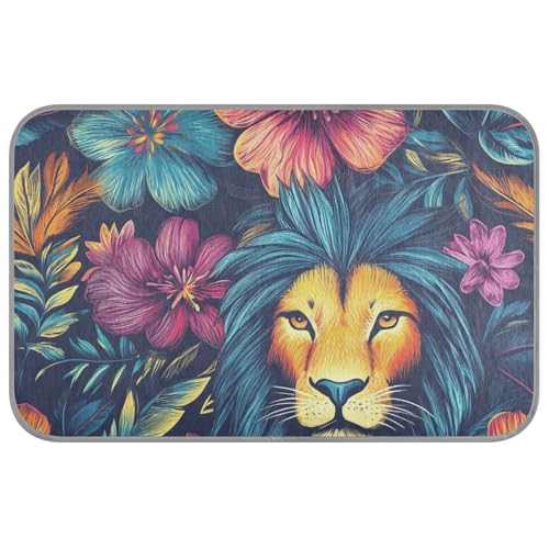 WDdZzyy Sommerdecke für Katzen, tropische Blume, Löwe, selbstkühlend, 96,5 x 58,4 cm, Haustier-Kühlmatten für Kaninchen, gemütlich, schlafen, bequem, Größe M WDdZzyy Sommerdecke für Katzen, tropische Blume, Löwe, selbstkühlend, 96,5 x 58,4 cm, Haustier-Kühlmatten für Kaninchen, gemütlich, schlafen, bequem, Größe M von WDdZzyy